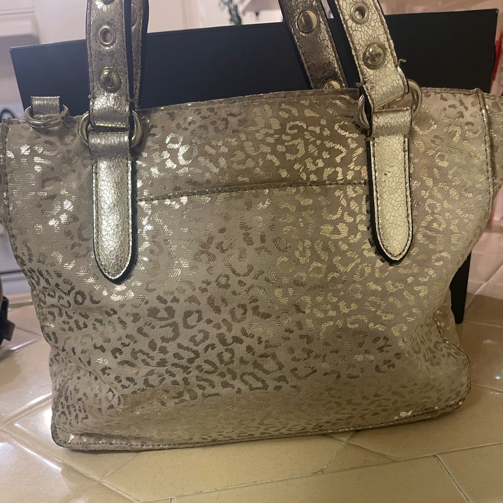 Juicy Couture Shimmery Gold Tote with Front Pocket - Picture 3 of 8